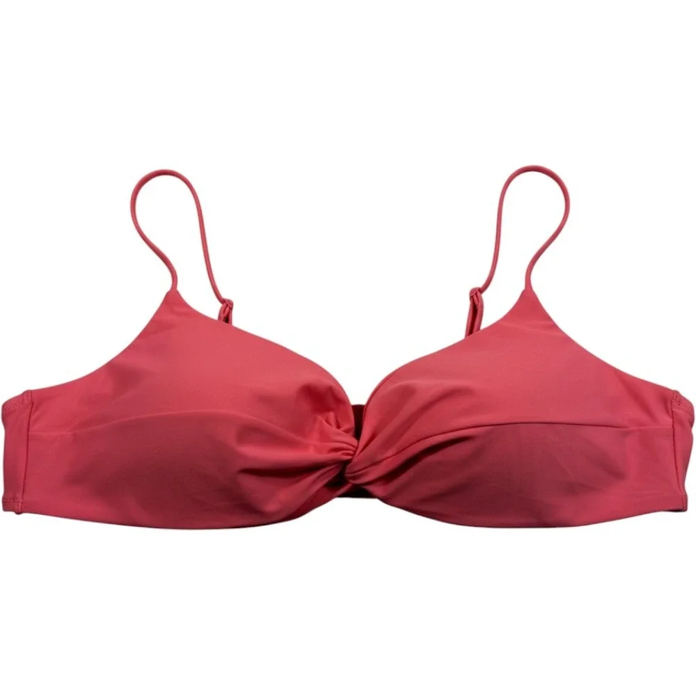 J.Crew Re-Imagined Pink Twist Front Bandeau Bikini Top BH559 Womens 3X